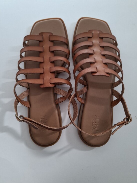 Nordstrom Shoes - Nordstrom Tan Brown Strappy Basket-Weave Sandals SZ 10